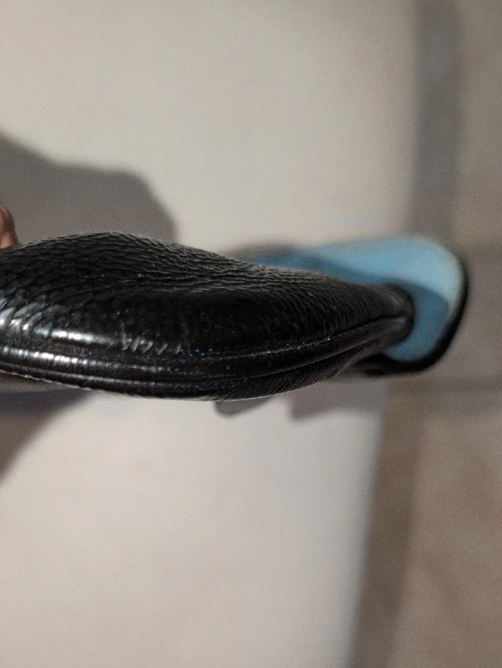 Coach Black Pebbled Leather Wristlet Clutch With Hang Tag
